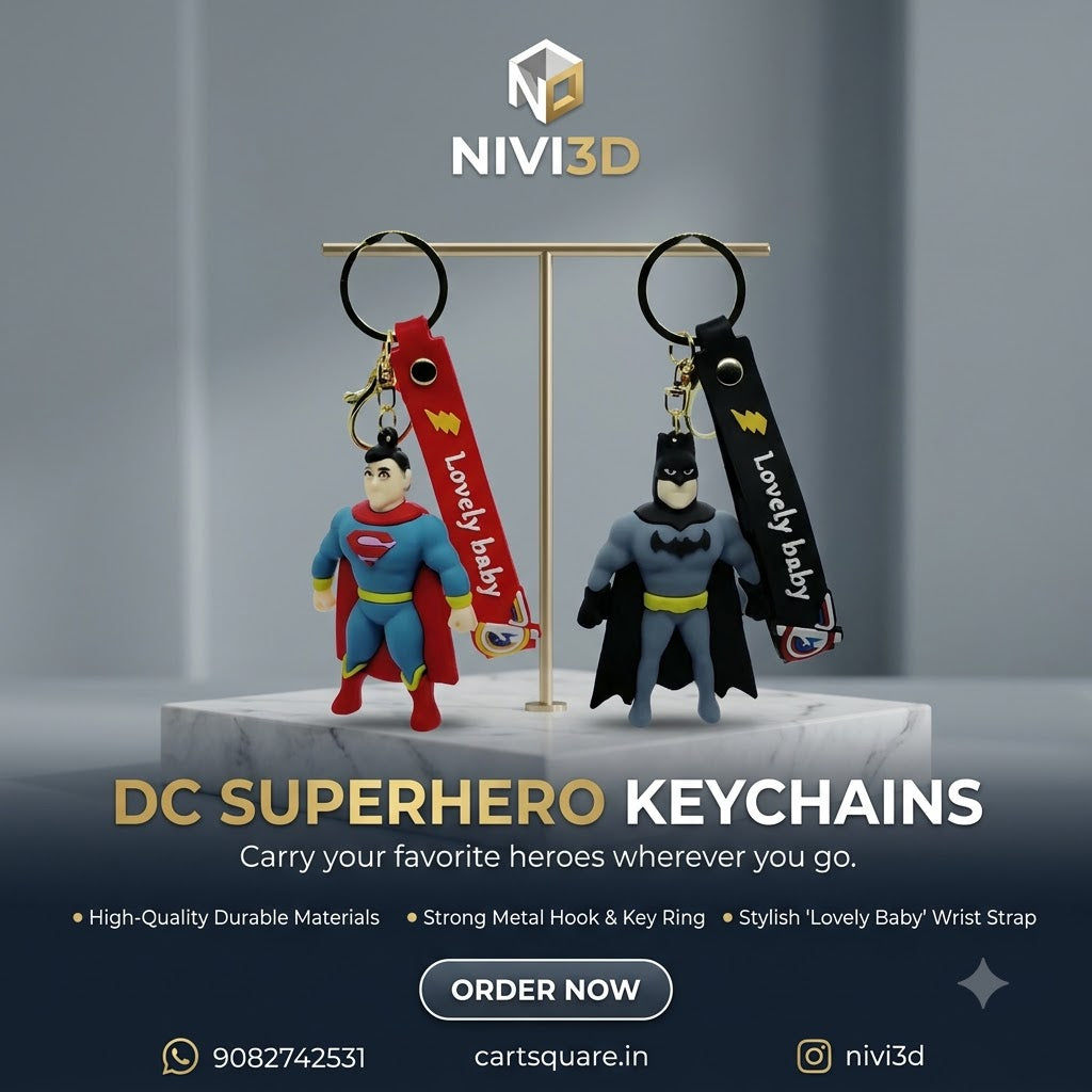 Premium DC Superhero Keychains – High-Quality Batman & Superman Charms