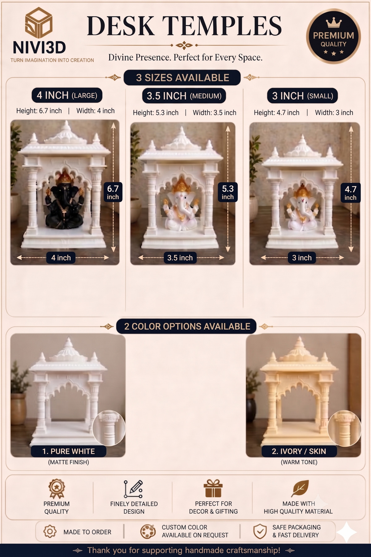 Premium Desk Temples