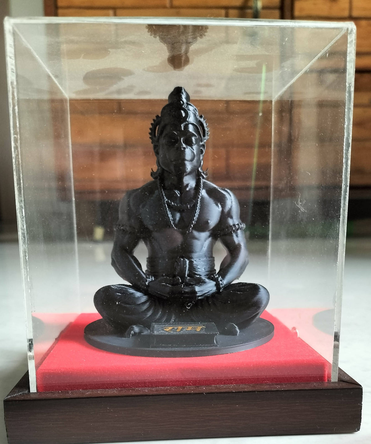 Lord Hanuman Dhyana Mudra Idol – Meditating Bajrangbali Figurine for Desk, Mandir & Car Dashboard