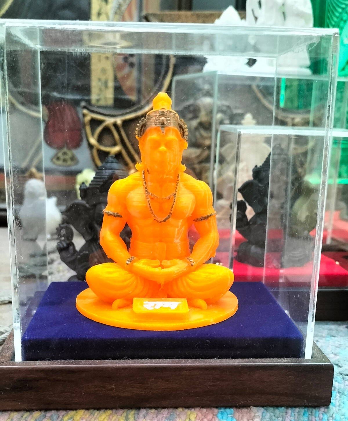 Lord Hanuman Dhyana Mudra Idol – Meditating Bajrangbali Figurine for Desk, Mandir & Car Dashboard