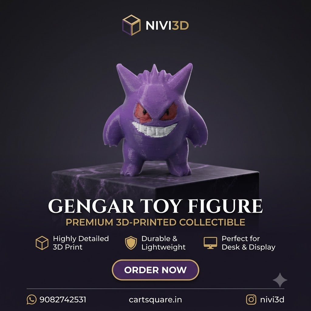 Gengar 3D Toy Figure by Nivi3D – Gaming Room Display Model