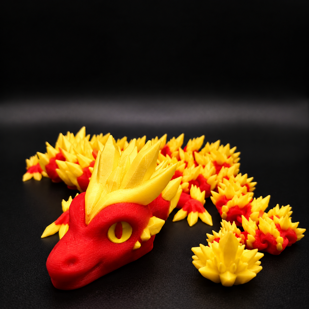 Red Spike Dragon Gift – Unique 3D Printed Dragon Figure