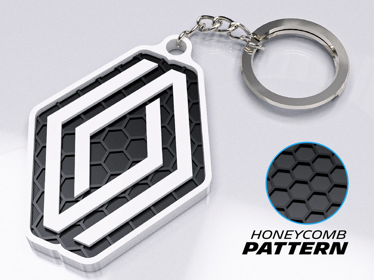 Premium Renault Keychain – Honeycomb Pattern Edition