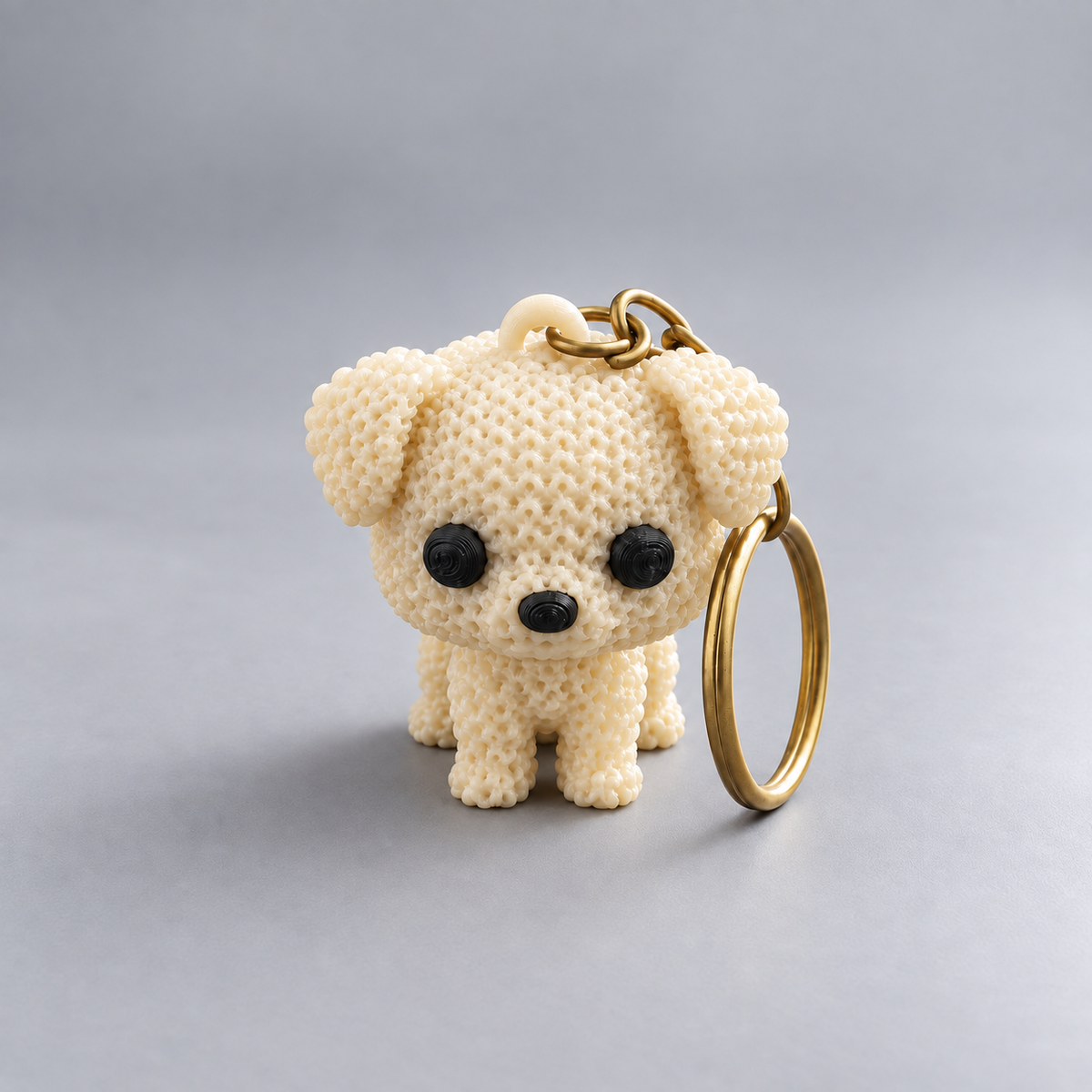 Cute 3D Puppy Keychain – Fun Keyring for Bags & Backpacks
