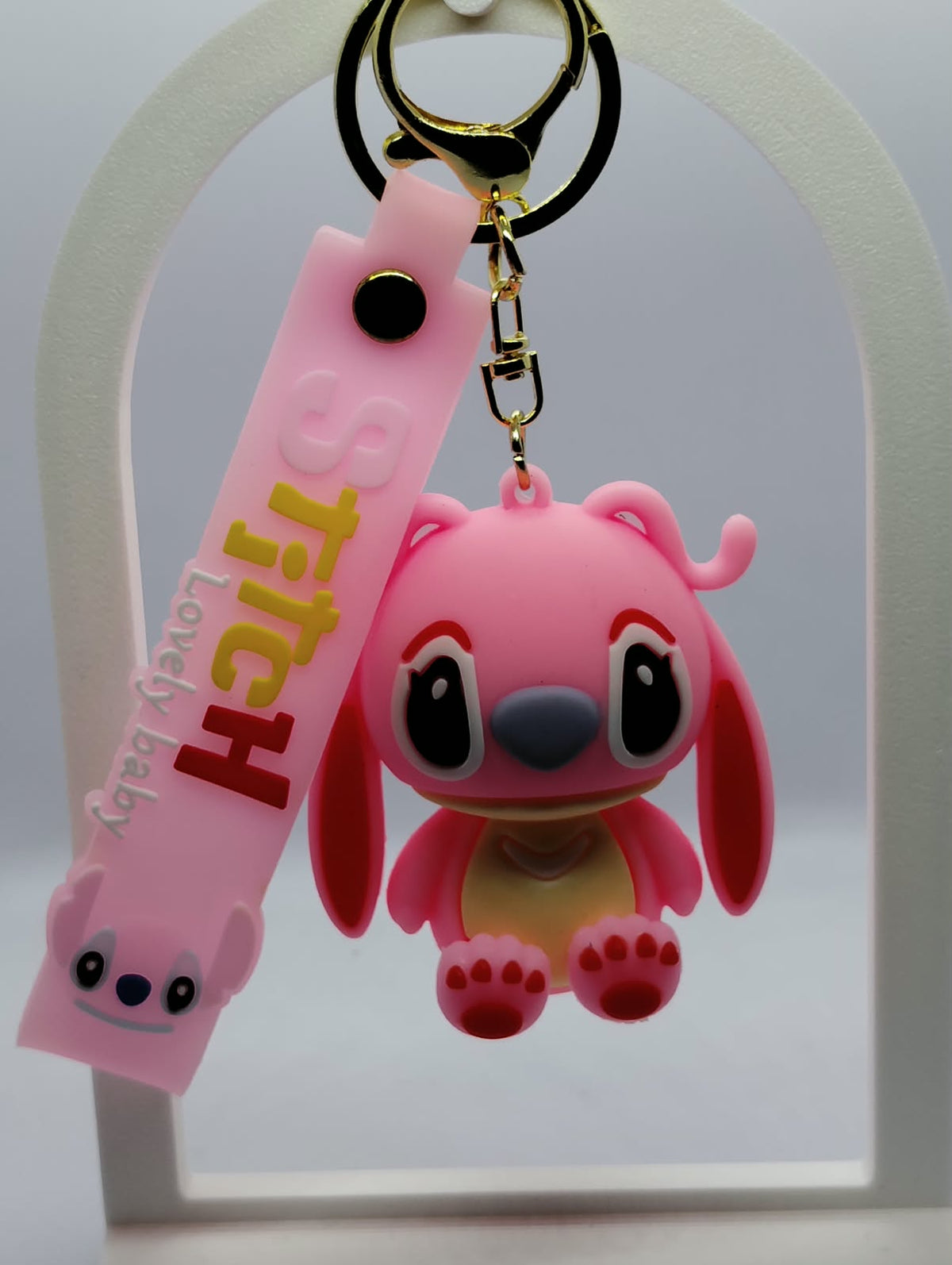 Matching 3D Stitch Keychains for Couples & Best Friends
