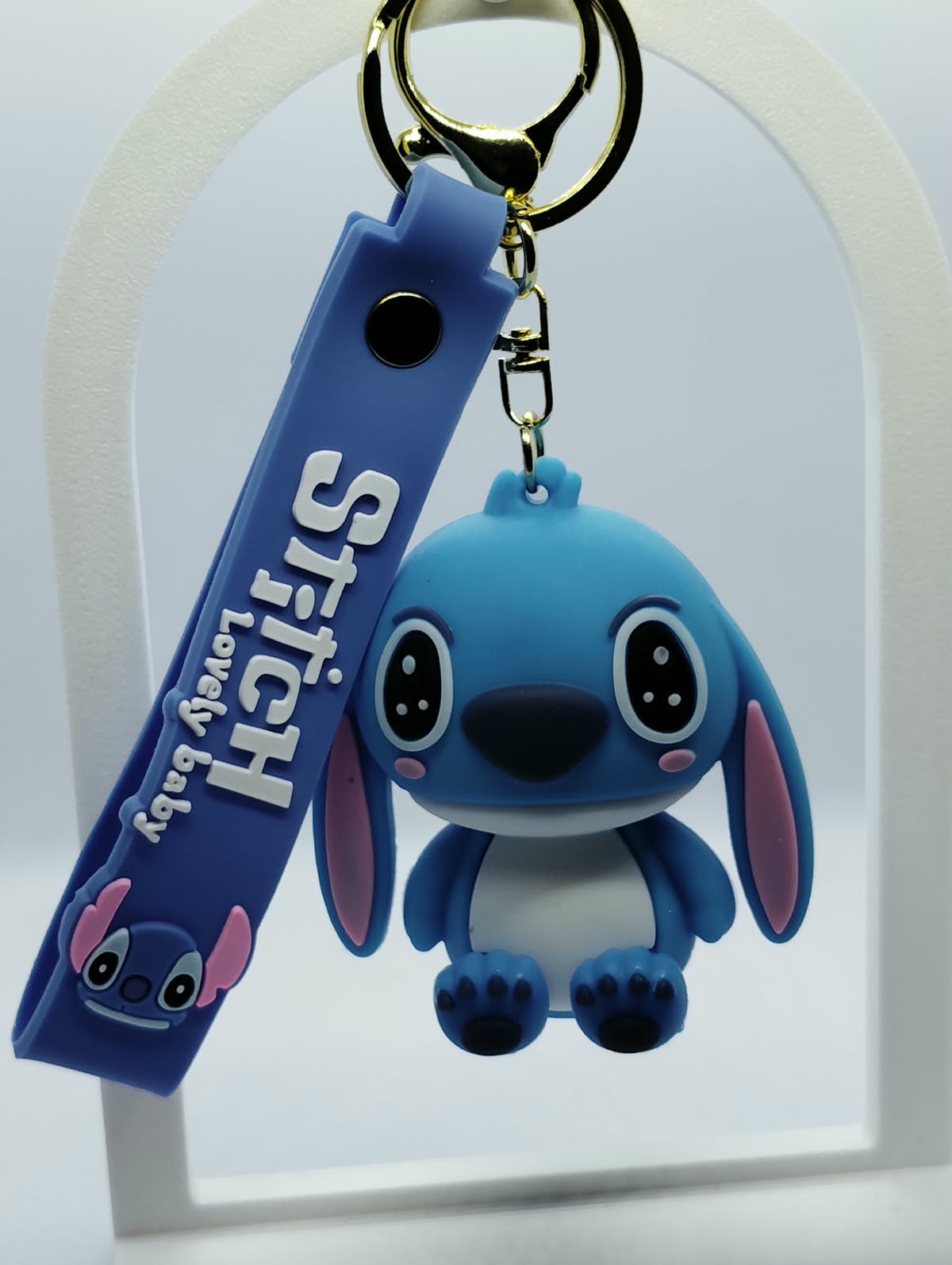 Matching 3D Stitch Keychains for Couples & Best Friends