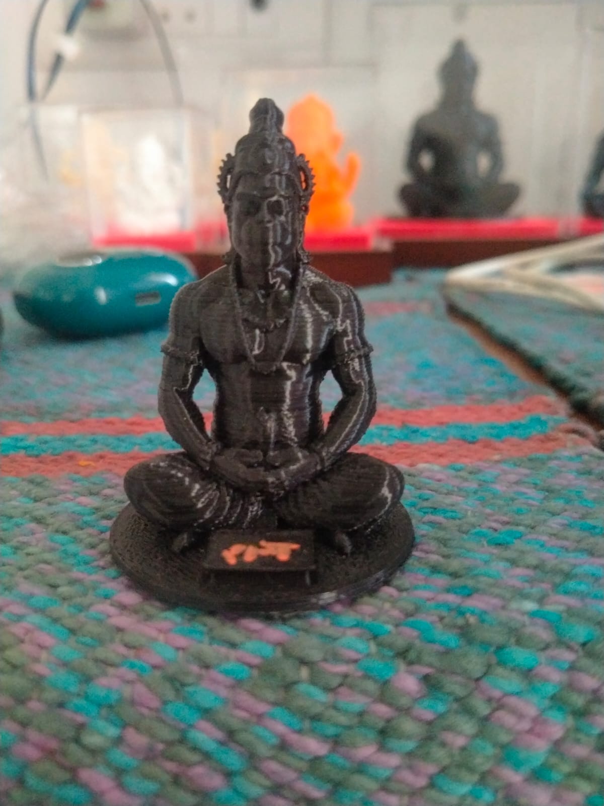 Lord Hanuman Dhyana Mudra Idol – Meditating Bajrangbali Figurine for Desk, Mandir & Car Dashboard