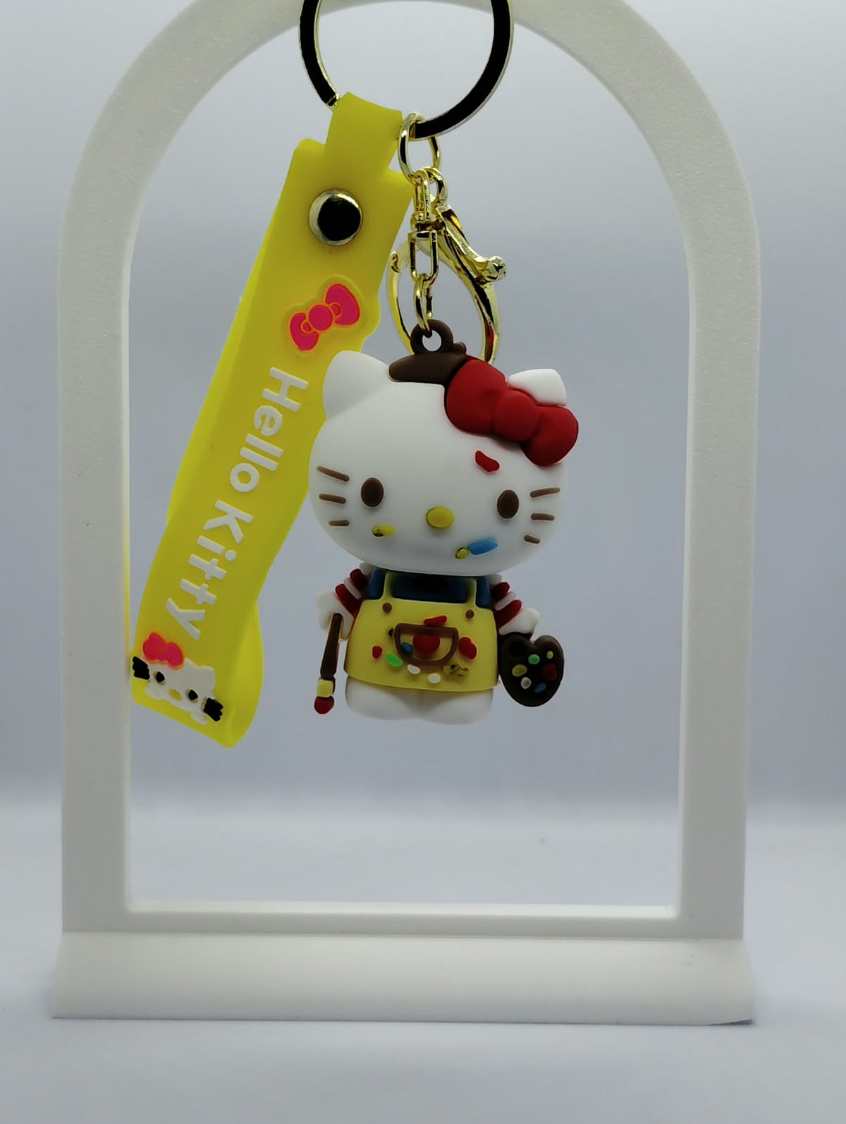 Heavy-Duty Silicone Hello Kitty Bag Charm & Key Ring