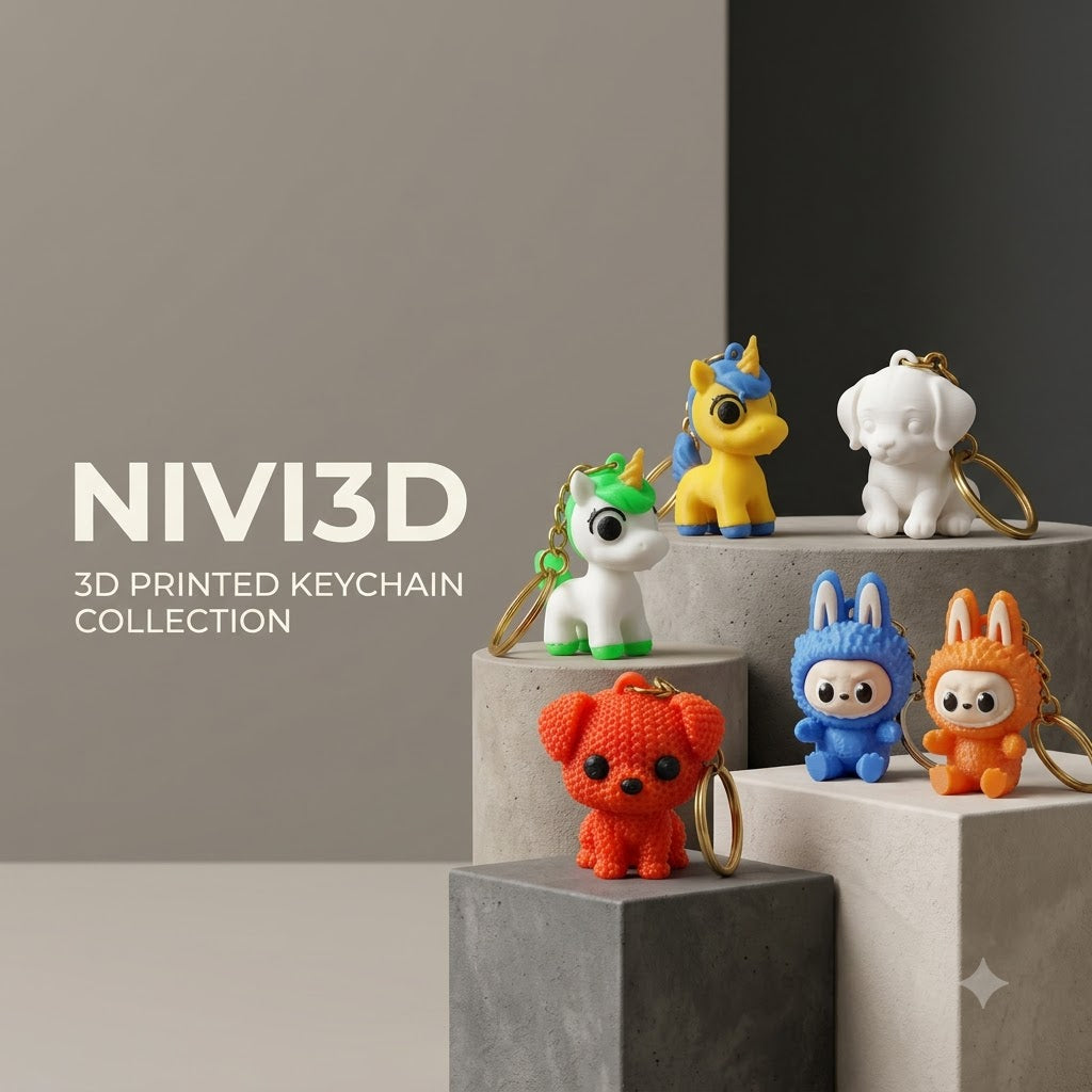 3D Printed Keychains & Cute Character Keyrings