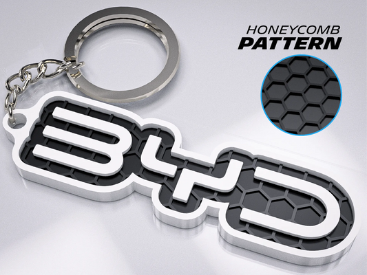 Premium BYD Keychain – Honeycomb Pattern Edition