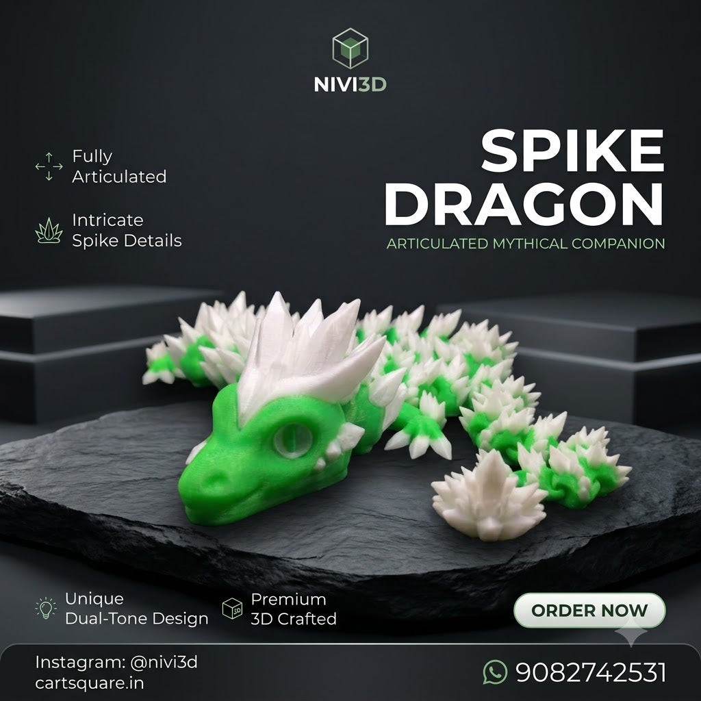 Spike Dragon Desk Décor – Articulated Fantasy Figure
