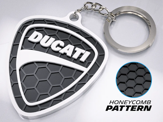 Premium Ducati Shield Logo Keychain