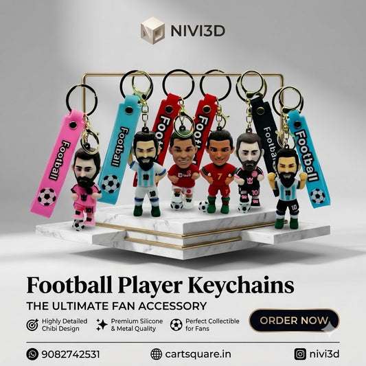 Iconic Football Legends 3D Keychain | The Ultimate Fan Accessory