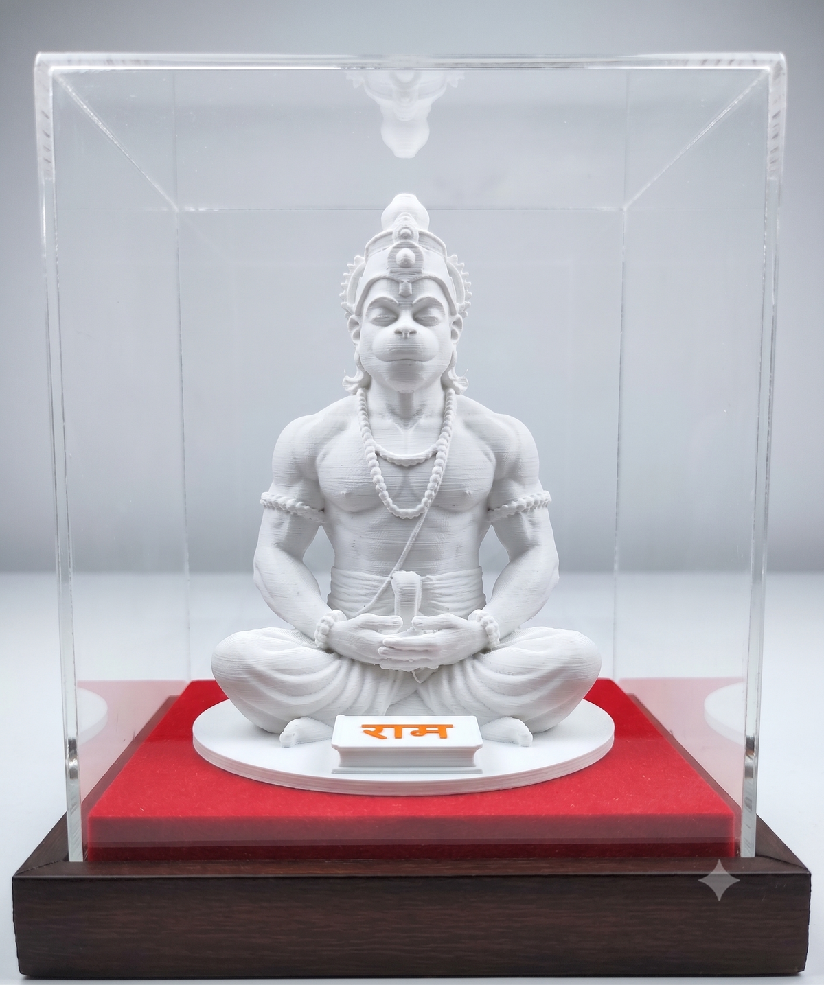 Lord Hanuman Dhyana Mudra Idol – Meditating Bajrangbali Figurine for Desk, Mandir & Car Dashboard