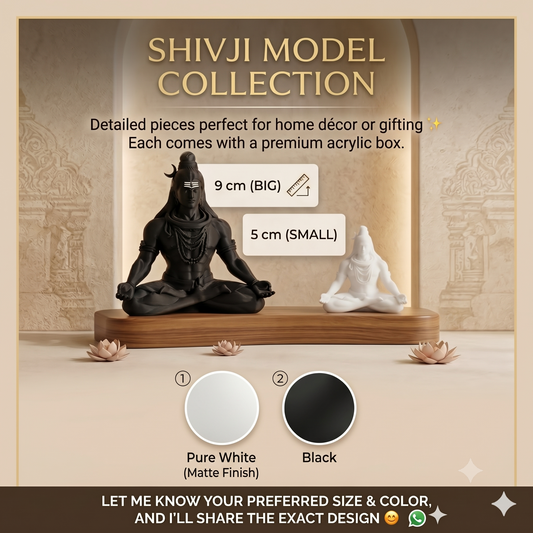The Shivji Collection: Modern Meditative Shiva Statue for Home & Altar