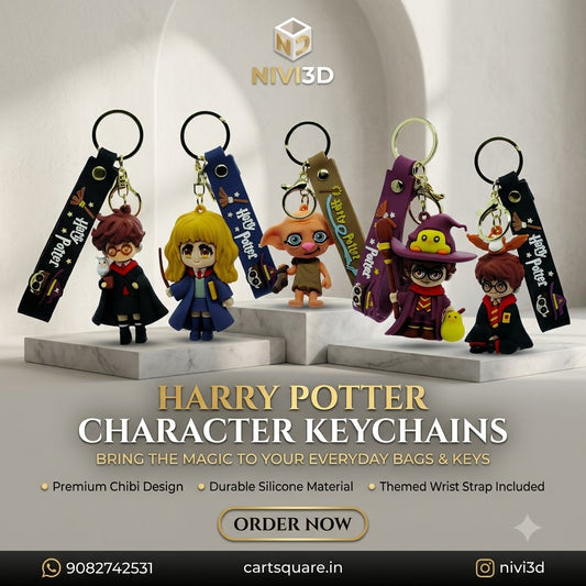 Cute 3D Harry Potter Character Keychain for Backpacks & Keys