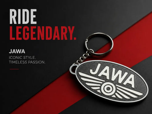 Premium Vintage Jawa Winged Logo Keychain