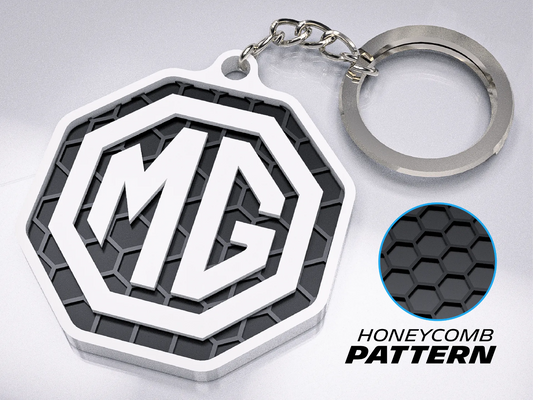 Premium MG Keychain – Honeycomb Pattern Edition