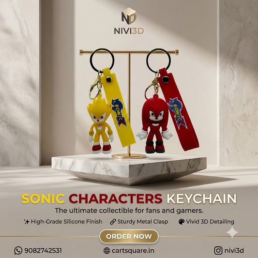 Premium 3D Sonic Characters Keychain