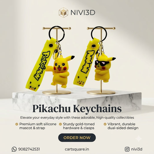 Cute Pikachu 3D Character Keychain – Premium Gift Edition