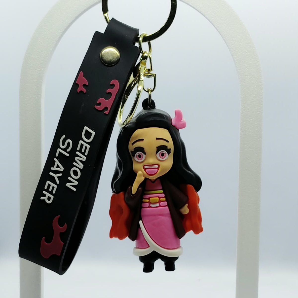 3D Demon Slayer Anime Keychains – Chibi Character Collectibles with Premium Wrist Straps