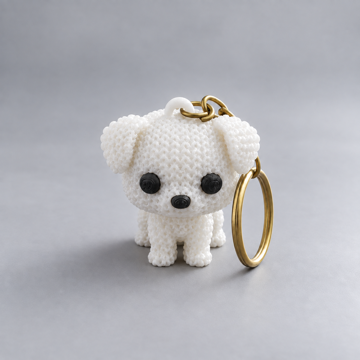 Cute 3D Puppy Keychain – Fun Keyring for Bags & Backpacks