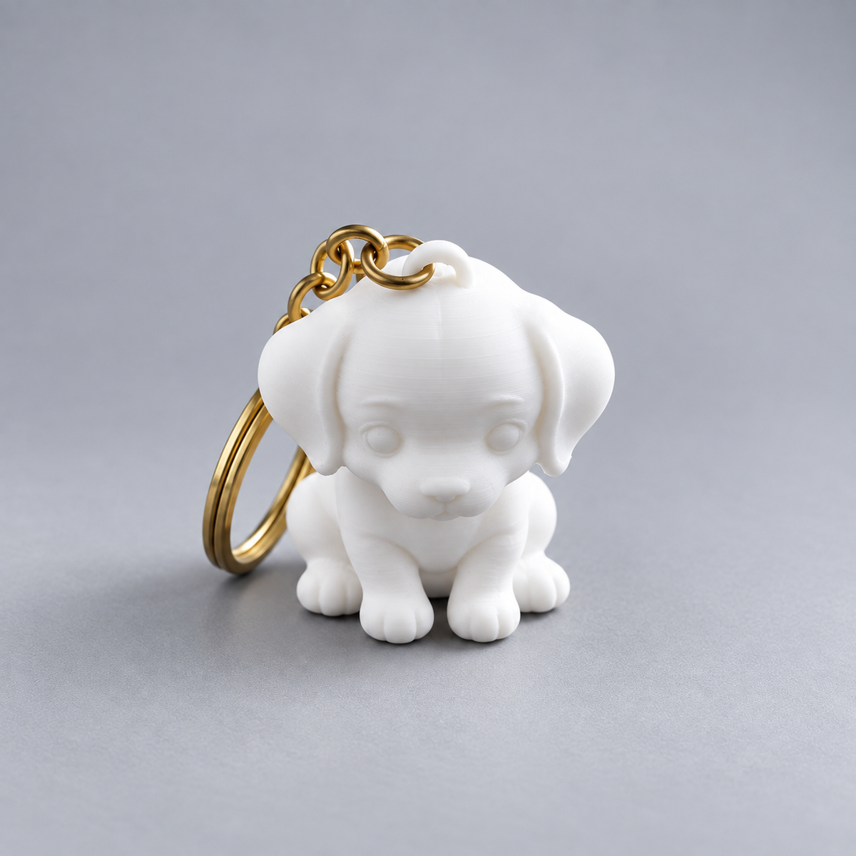Adorable 3D Printed Puppy Keychain | Cute Dog Bag Charm