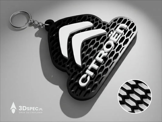 Premium Citroen Keychain – Honeycomb Pattern Edition
