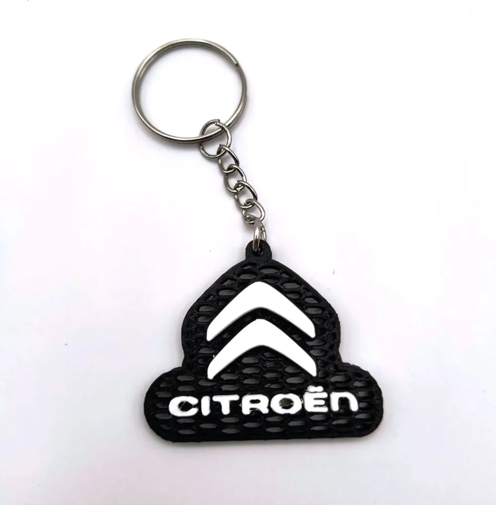 Premium Citroen Keychain – Honeycomb Pattern Edition