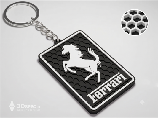 Premium Ferrari Keychain – Honeycomb Pattern Edition