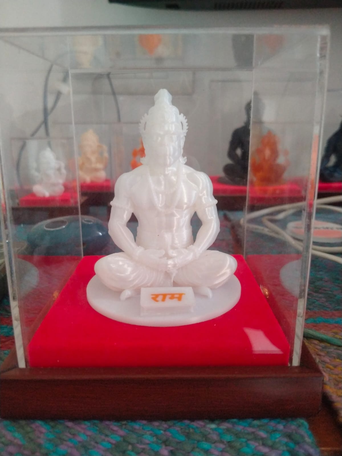 Lord Hanuman Dhyana Mudra Idol – Meditating Bajrangbali Figurine for Desk, Mandir & Car Dashboard