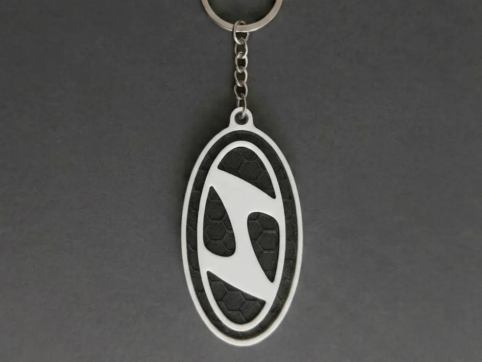 Premium Hyundai Keychain – Honeycomb Pattern Edition
