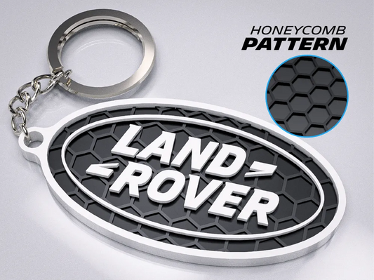 Premium Land Rover Keychain – Honeycomb Pattern Edition