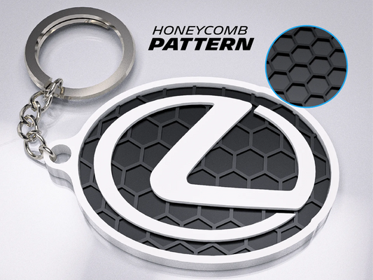 Premium Lexus Keychain – Honeycomb Pattern Edition