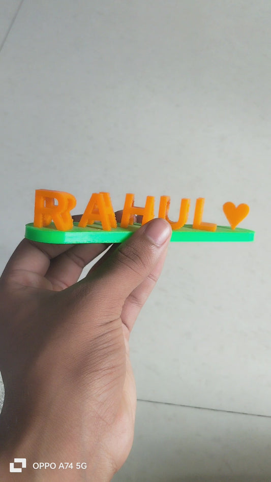 Personalized 3D-Printed Dual Name Plate |  Custom NamePlate by NIVI3D