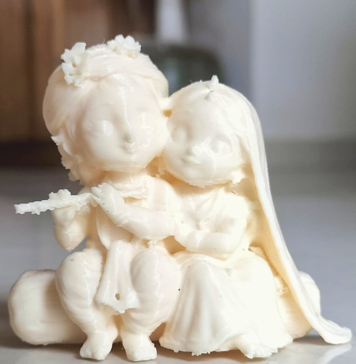 Divine Love: Eternal Bond Radha Krishna 3D Printed Idol – Premium Home Decor