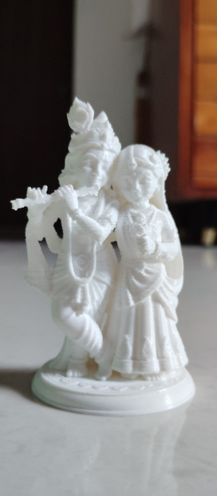 Exquisite Radha Krishna 3D Art Statue | Premium Mandir & Home Decor