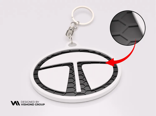 Premium Tata Keychain – Honeycomb Pattern Edition