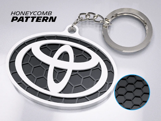 Premium Toyota Keychain – Honeycomb Pattern Edition