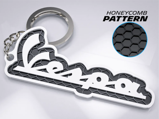 Premium Vespa 3D Script Keychain