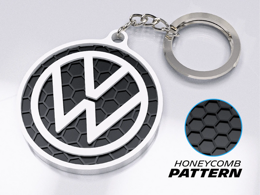 Premium Volkswagen Keychain – Honeycomb Pattern Edition